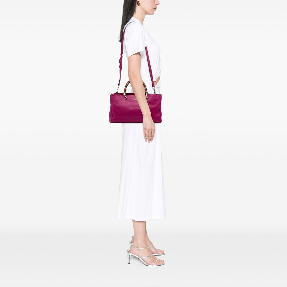 Gucci Medium Calfskin Bamboo Shopper Satchel