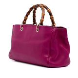 Gucci Medium Calfskin Bamboo Shopper Satchel