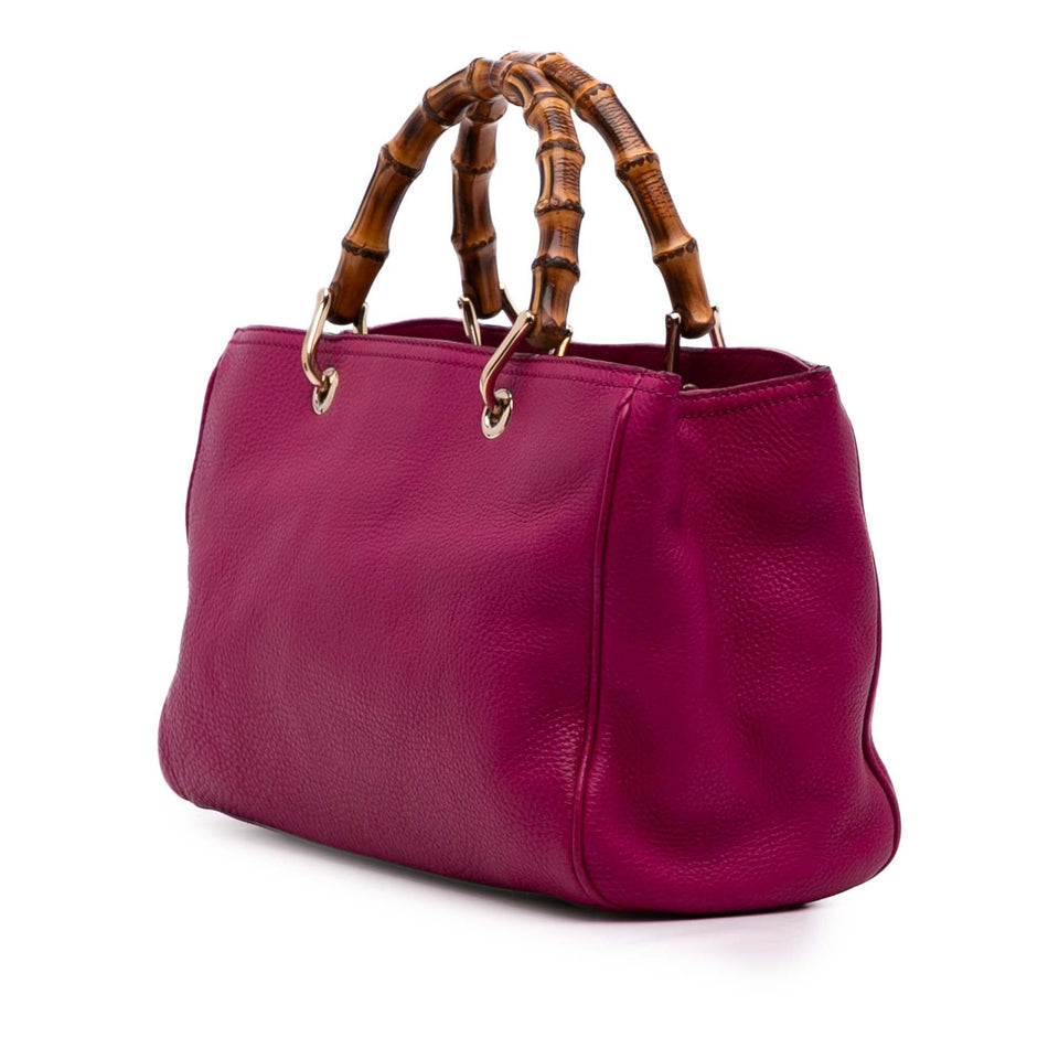 Gucci Medium Calfskin Bamboo Shopper Satchel
