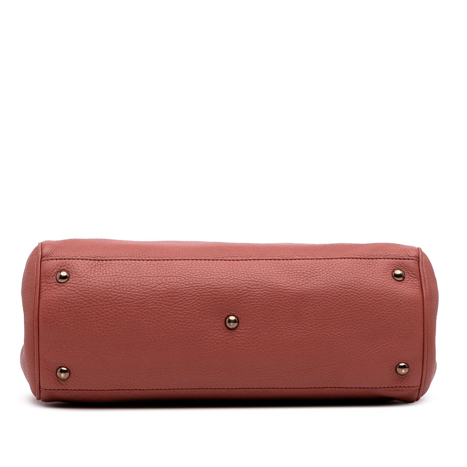 Gucci Medium Calfskin Bamboo Shopper Satchel