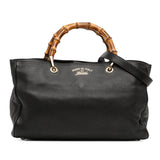 Gucci Medium Calfskin Bamboo Shopper Satchel