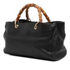 Gucci Medium Calfskin Bamboo Shopper Satchel