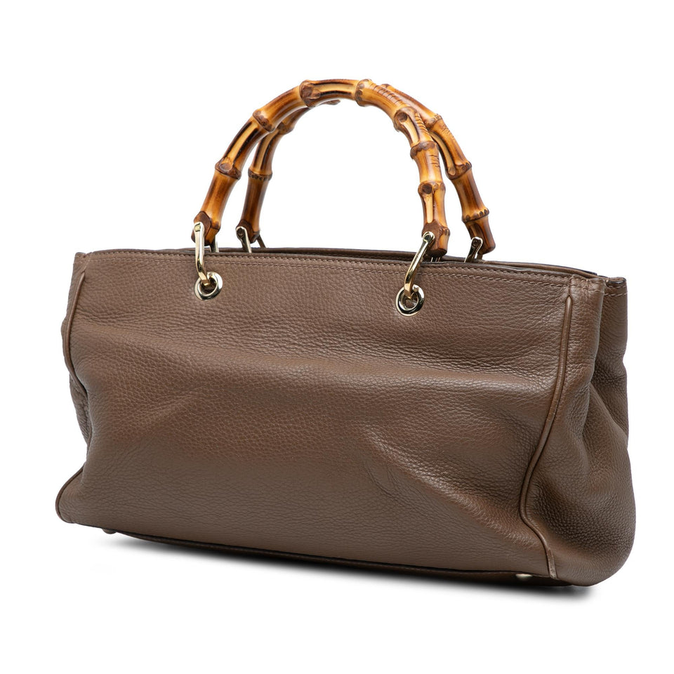 Gucci Medium Calfskin Bamboo Shopper Satchel