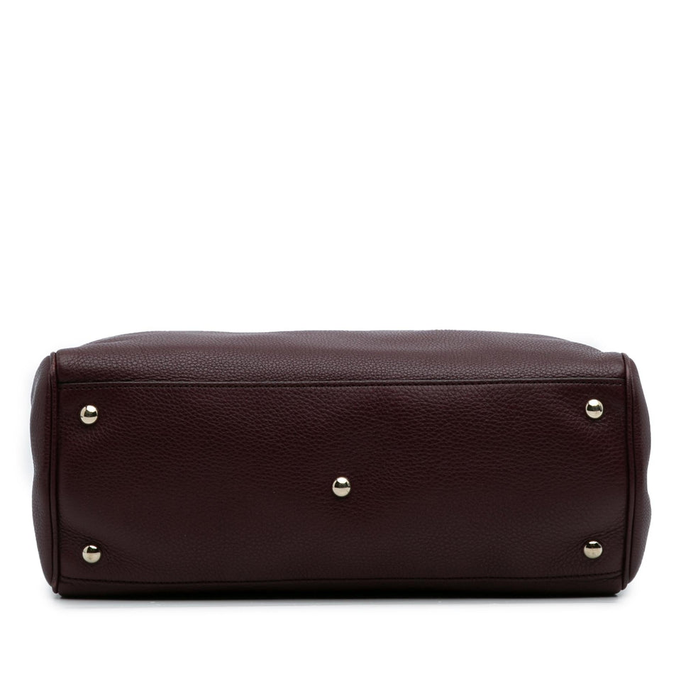 Gucci Medium Calfskin Bamboo Shopper Satchel