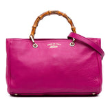 Gucci Medium Calfskin Bamboo Shopper Satchel