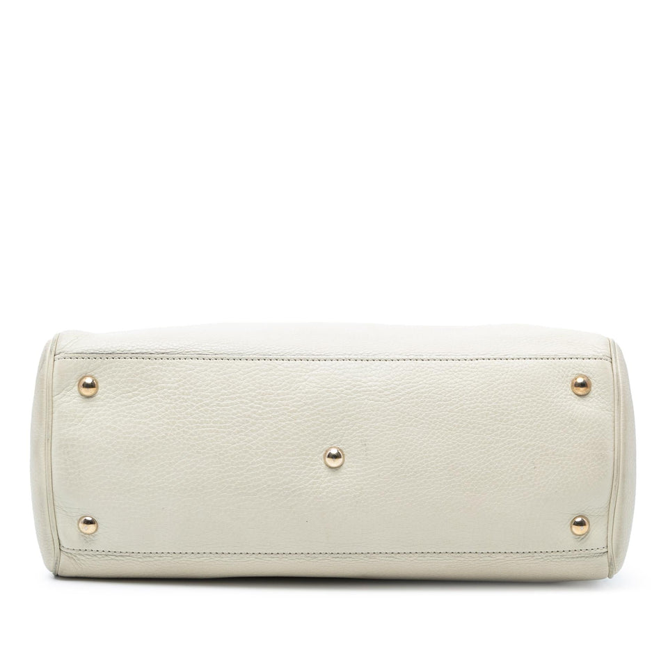 Gucci Medium Calfskin Bamboo Shopper Satchel