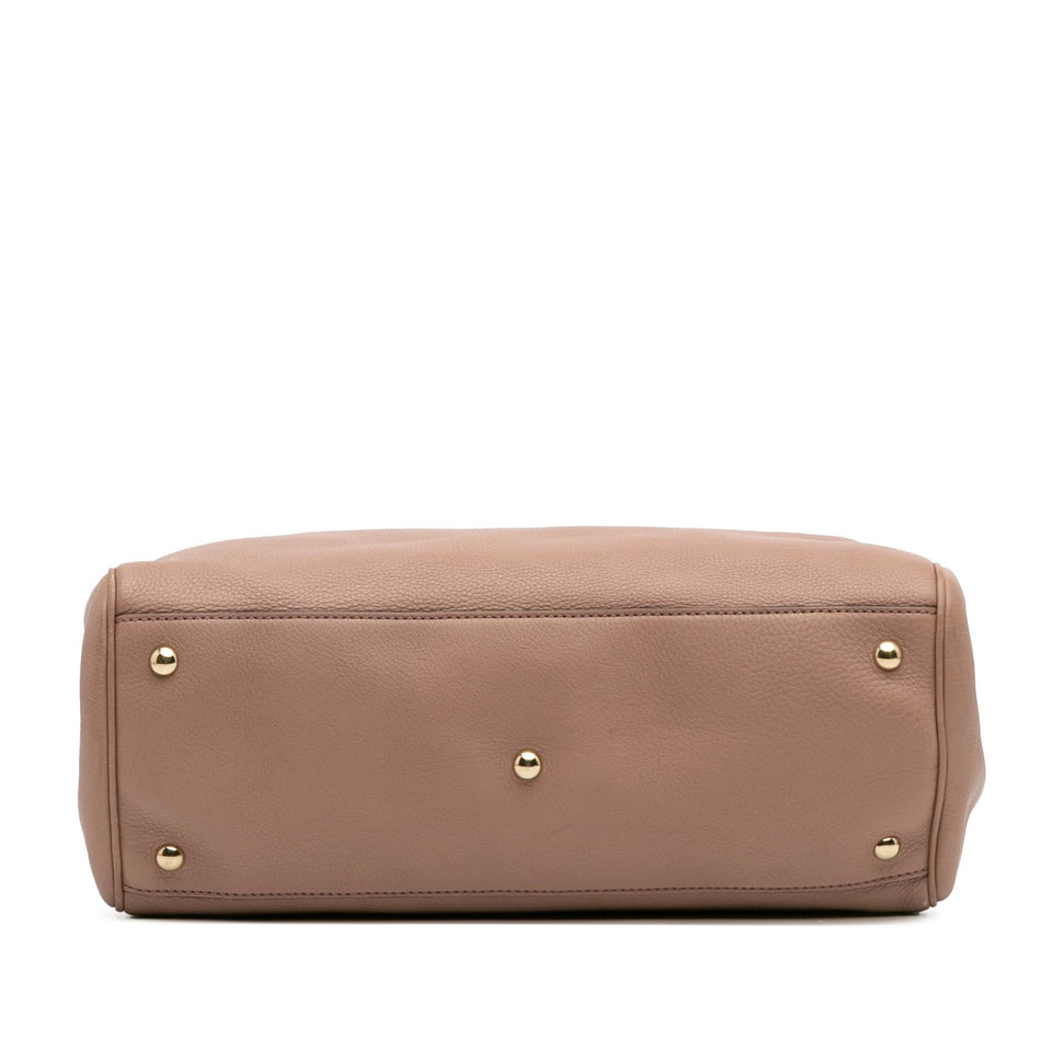 Gucci Medium Calfskin Bamboo Shopper Satchel