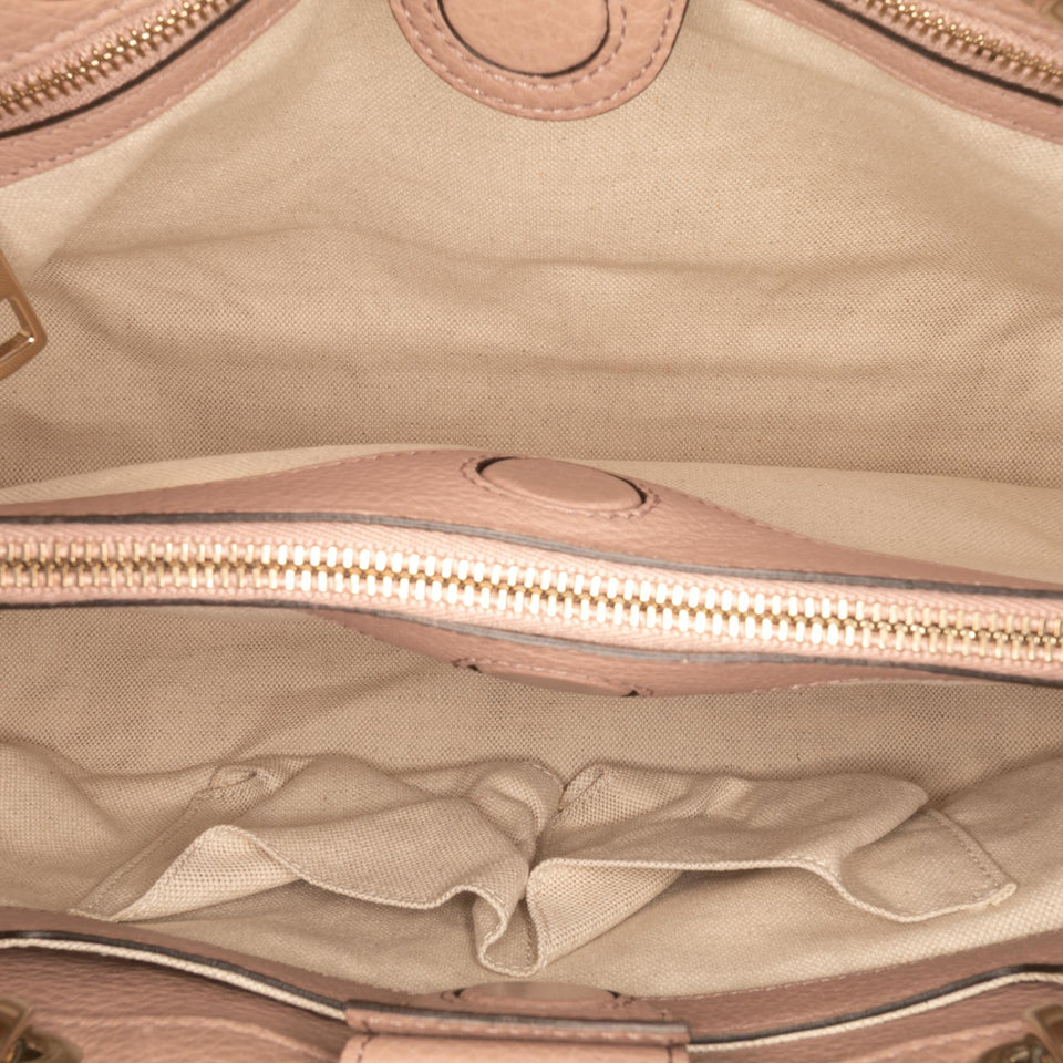 Gucci Medium Calfskin Bamboo Shopper Satchel