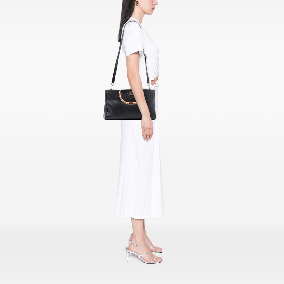 Gucci Medium Calfskin Bamboo Shopper Satchel