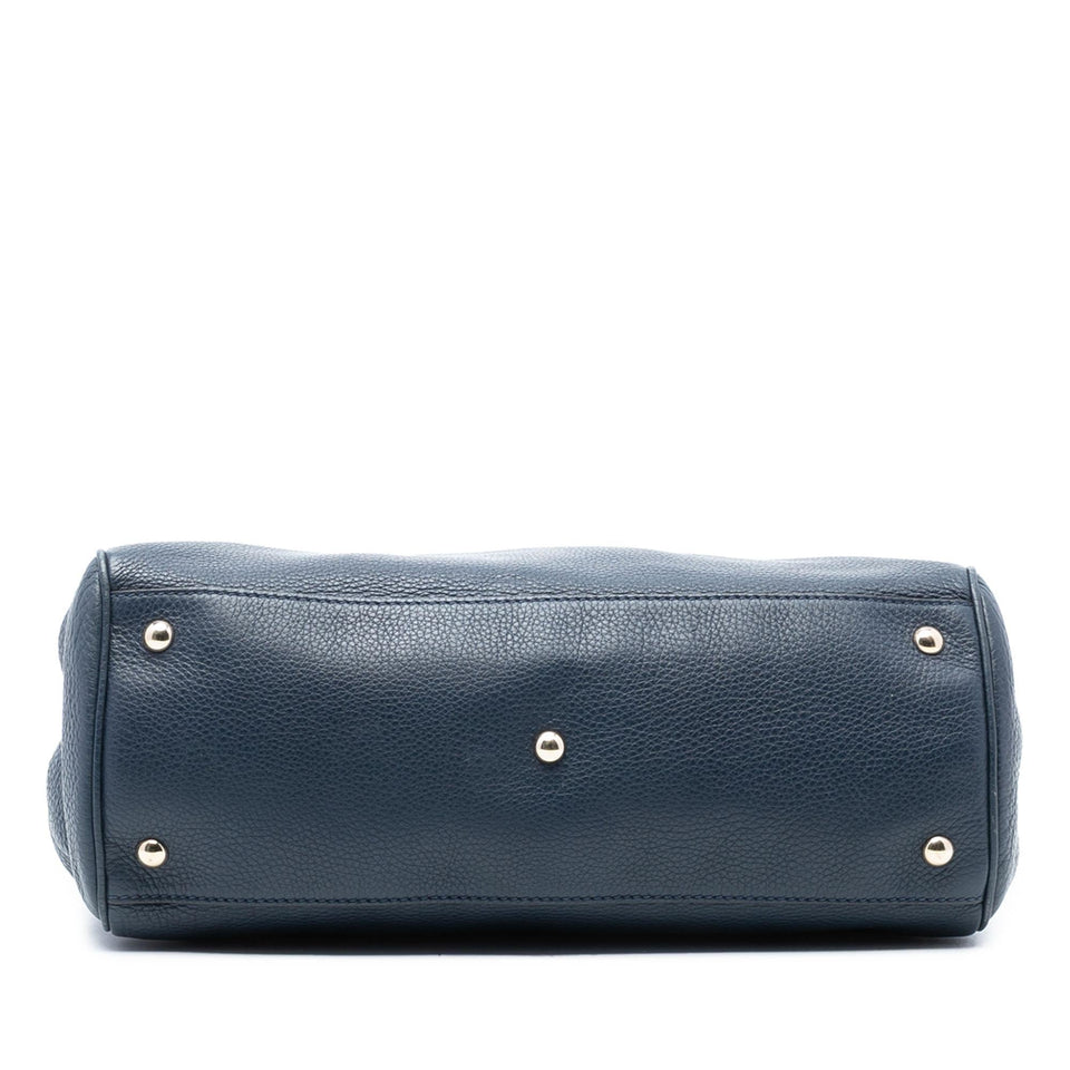 Gucci Medium Calfskin Bamboo Shopper Satchel