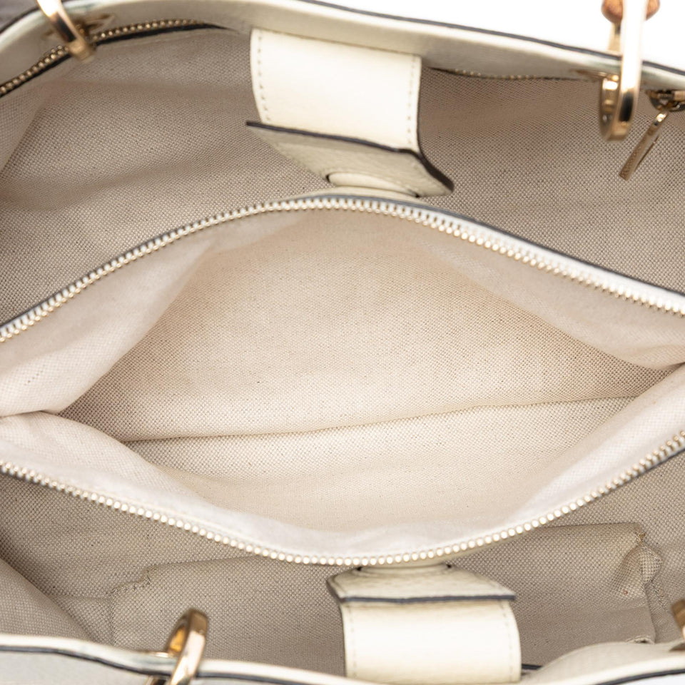 Gucci Medium Calfskin Bamboo Shopper Satchel