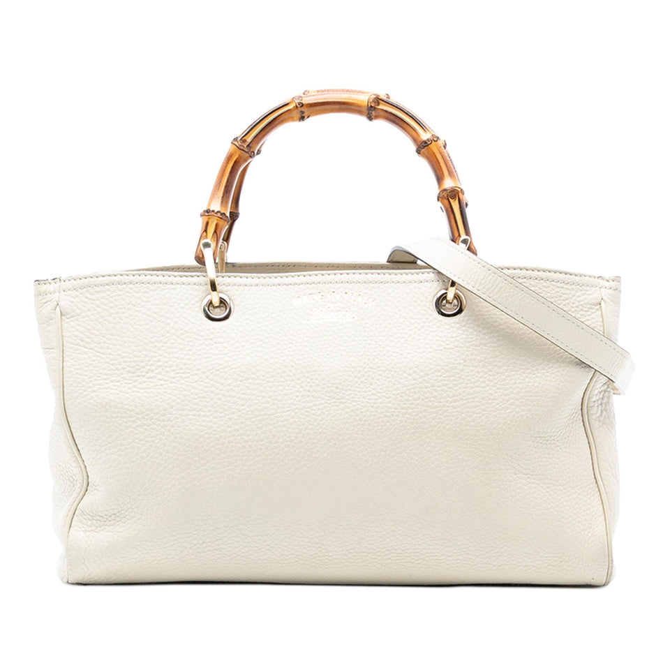 Gucci Medium Calfskin Bamboo Shopper Satchel