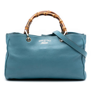Gucci Medium Calfskin Bamboo Shopper Satchel
