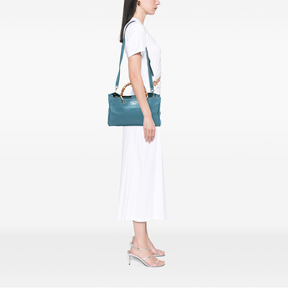 Gucci Medium Calfskin Bamboo Shopper Satchel