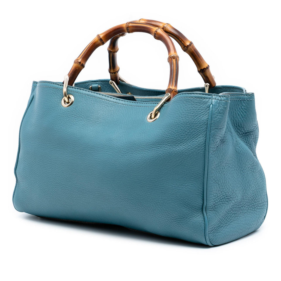 Gucci Medium Calfskin Bamboo Shopper Satchel