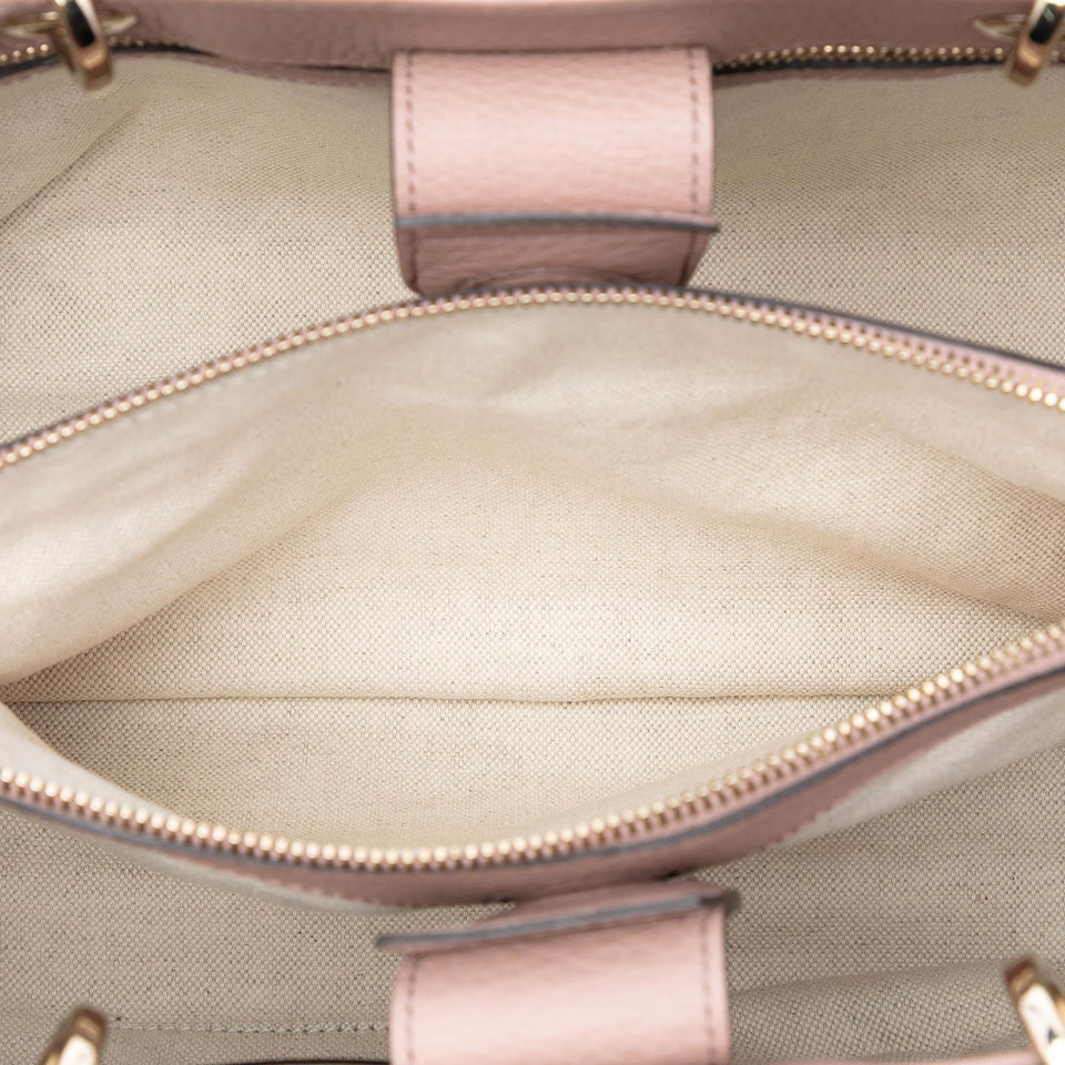 Gucci Medium Calfskin Bamboo Shopper Satchel