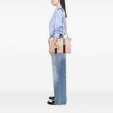 Gucci Medium Calfskin Web Bauletto Top Handle Bag