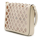 Gucci Medium Cutout Leather and Flora Canvas Traforata Flap Crossbody