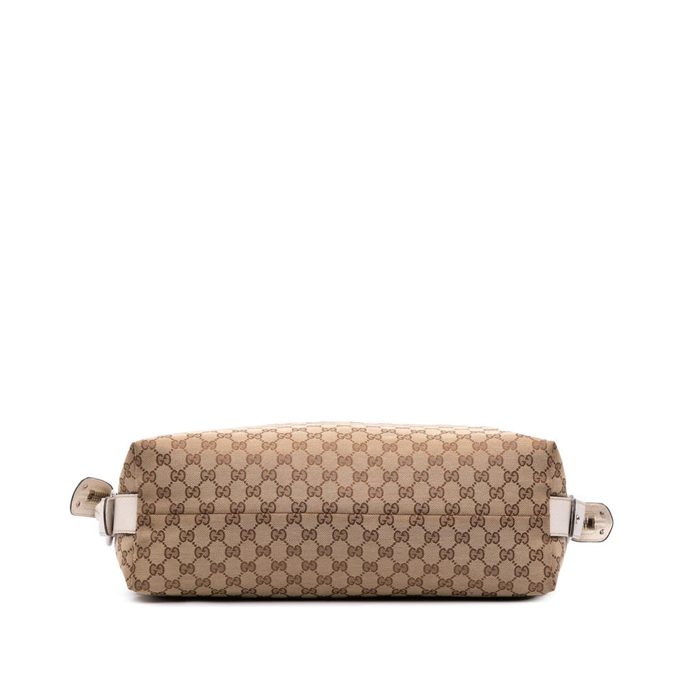 Gucci Medium GG Canvas Bamboo Bar Tote