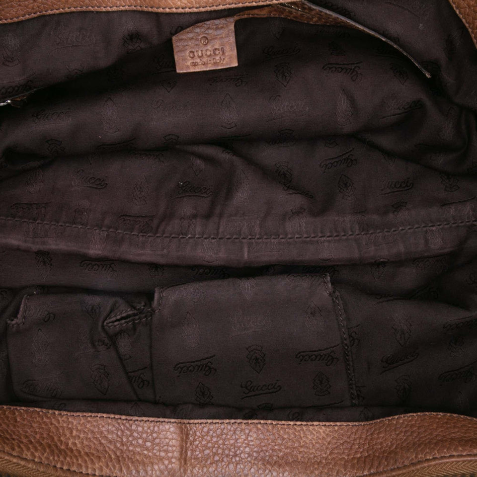 Gucci Medium GG Canvas Bamboo Bar Tote