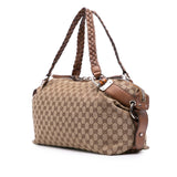 Gucci Medium GG Canvas Bamboo Bar Tote