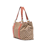 Gucci Medium GG Canvas Bamboo Libeccio Tote