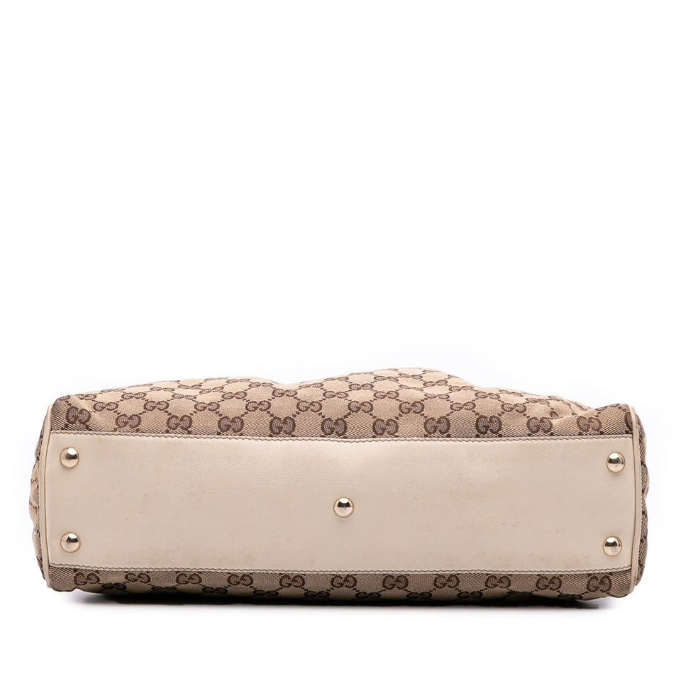 Gucci Medium GG Canvas Braided Peggy Tote