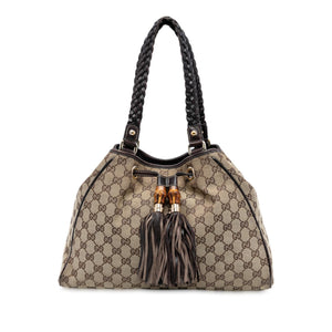 Gucci Medium GG Canvas Braided Peggy Tote