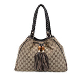 Gucci Medium GG Canvas Braided Peggy Tote