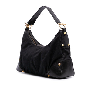 Gucci Medium GG Canvas Jockey Hobo