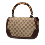 Gucci Medium GG Canvas New Bamboo Top Handle Bag
