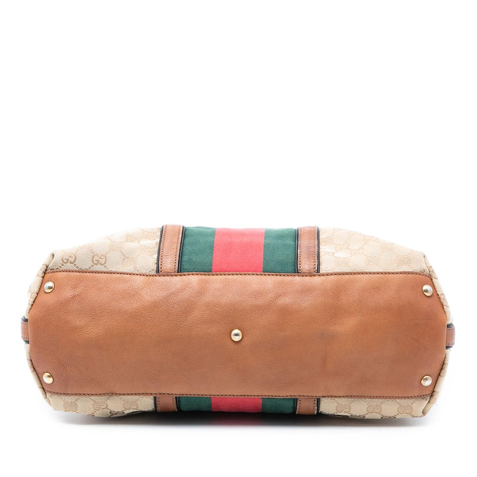 Gucci Medium GG Canvas Rania Top Handle Bag