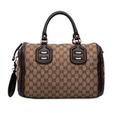 Gucci Medium GG Canvas Techno Tag Boston Bag