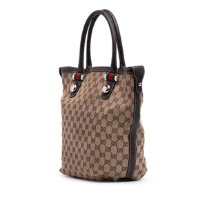 Gucci Medium GG Canvas Web Match Ball Tote