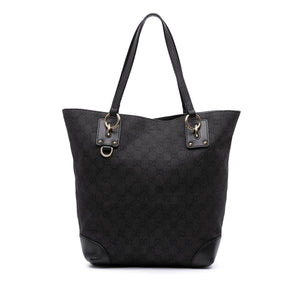 Gucci Medium GG Denim Charm Tote