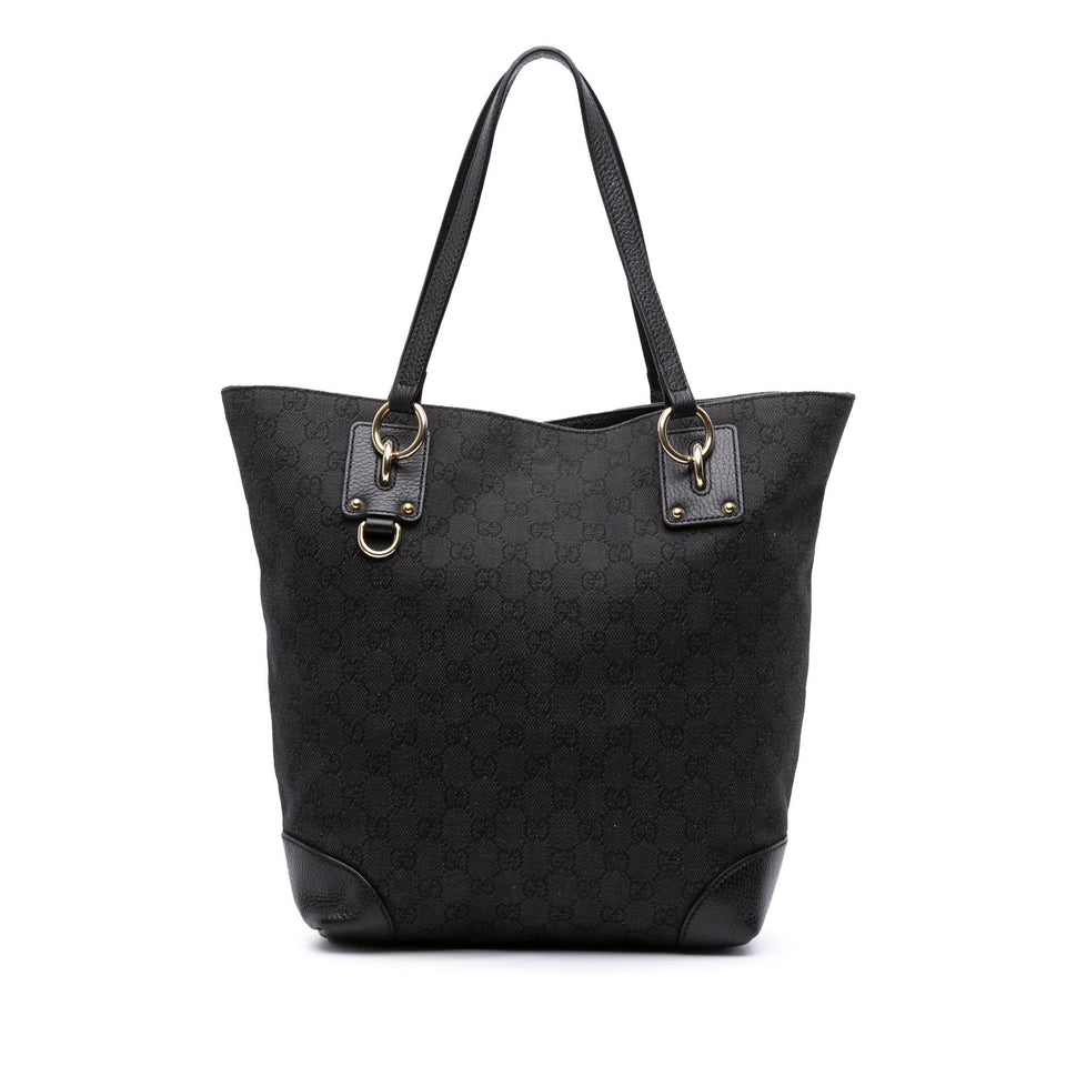 Gucci Medium GG Denim Charm Tote