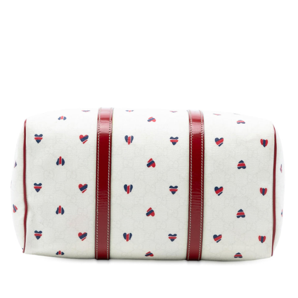Gucci Medium GG Supreme Hearts Joy Boston Bag