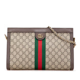 Gucci Medium GG Supreme Ophidia Web Chain Shoulder Bag