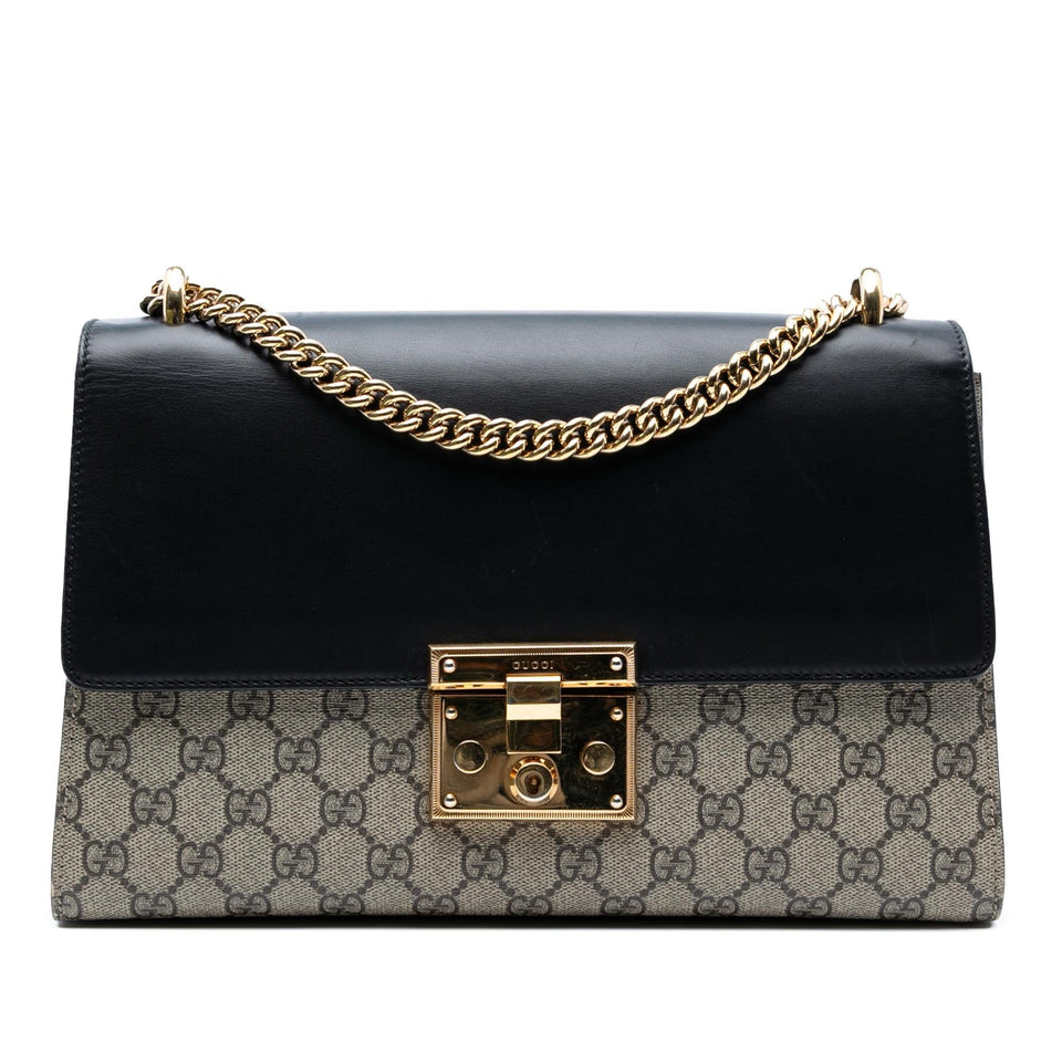 Gucci Medium GG Supreme Padlock Shoulder Bag