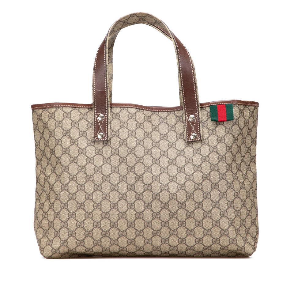Gucci Medium GG Supreme Web Loop Tote