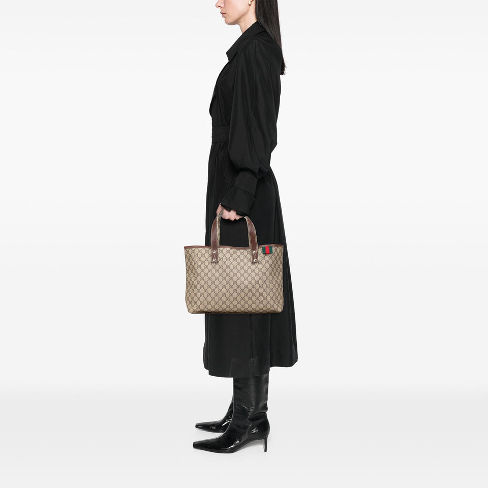 Gucci Medium GG Supreme Web Loop Tote