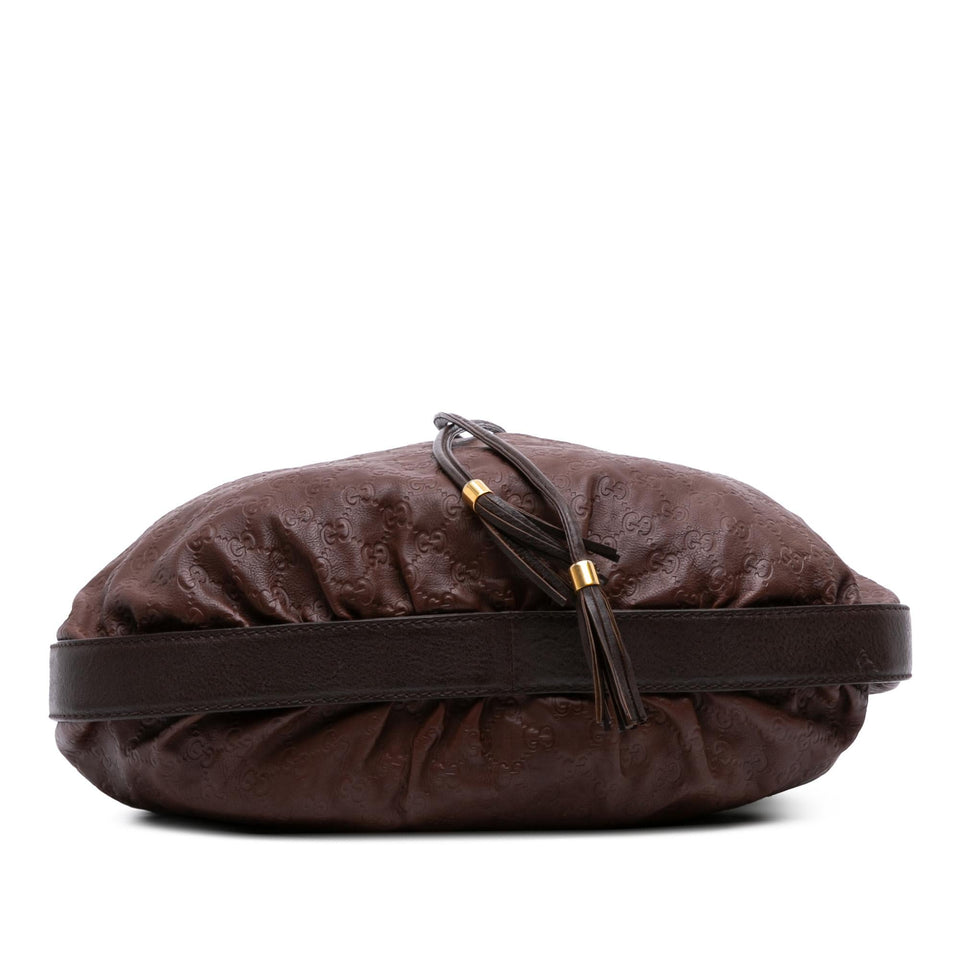 Gucci Medium Guccissima Interlocking Icon Drawstring Hobo