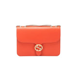 Gucci MEDIUM INTERLOCKING G CALFSKIN LEATHER CROSSBODY BAG