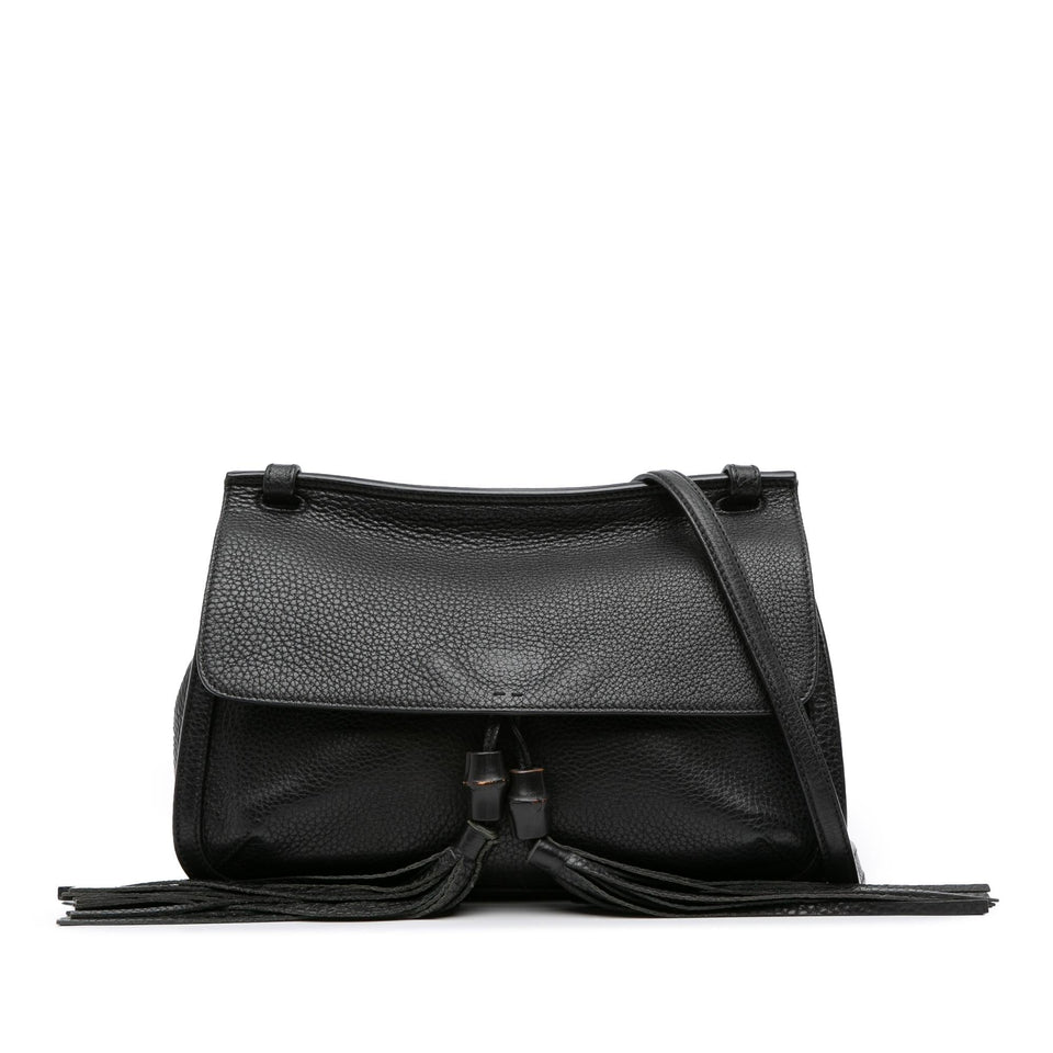 Gucci Medium Leather Bamboo Daily Crossbody