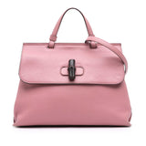 Gucci Medium Leather Bamboo Daily Satchel