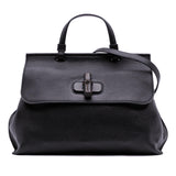Gucci Medium Leather Bamboo Daily Satchel