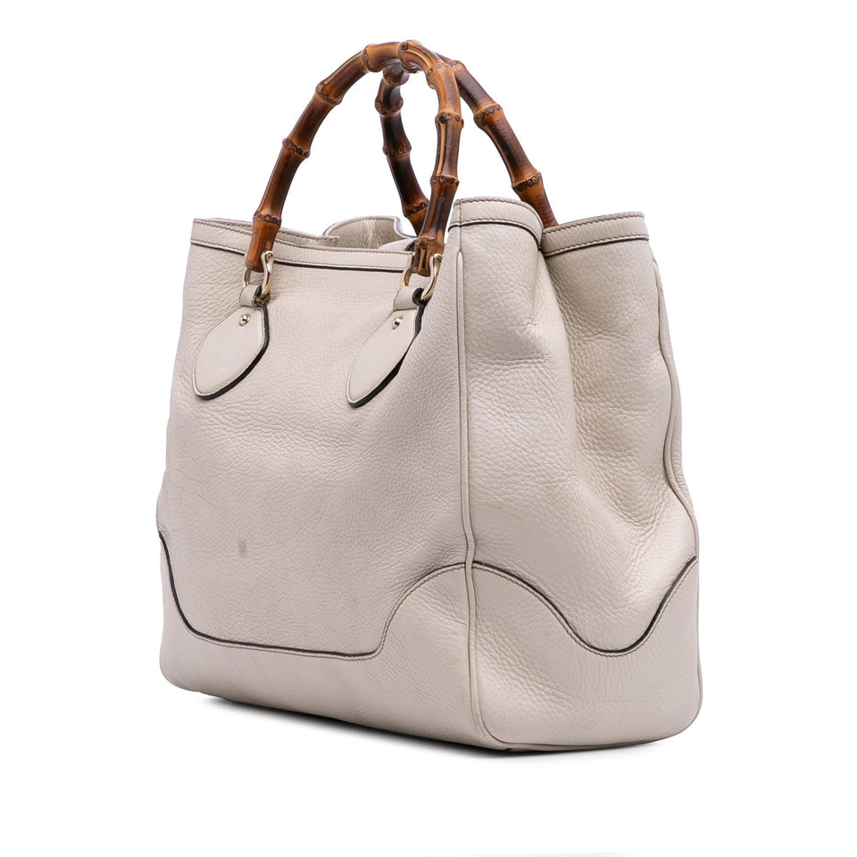 Gucci Medium Leather Bamboo Diana Tote