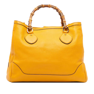 Gucci Medium Leather Bamboo Diana Tote