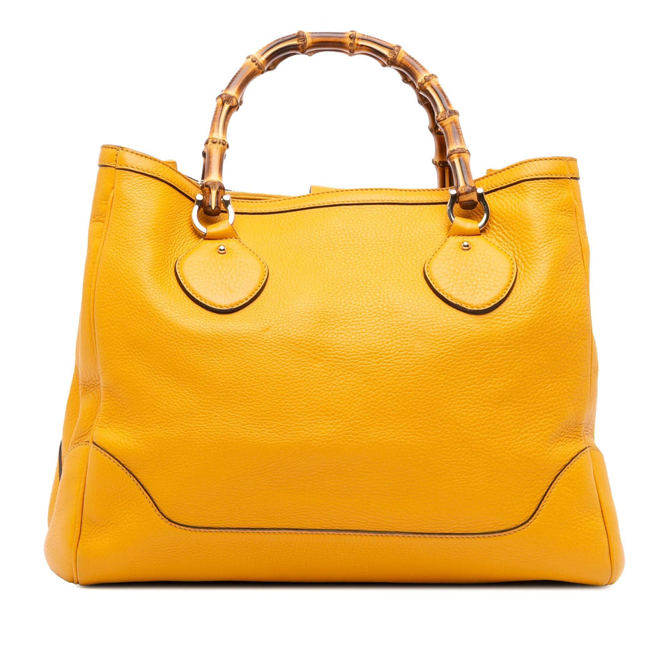 Gucci Medium Leather Bamboo Diana Tote