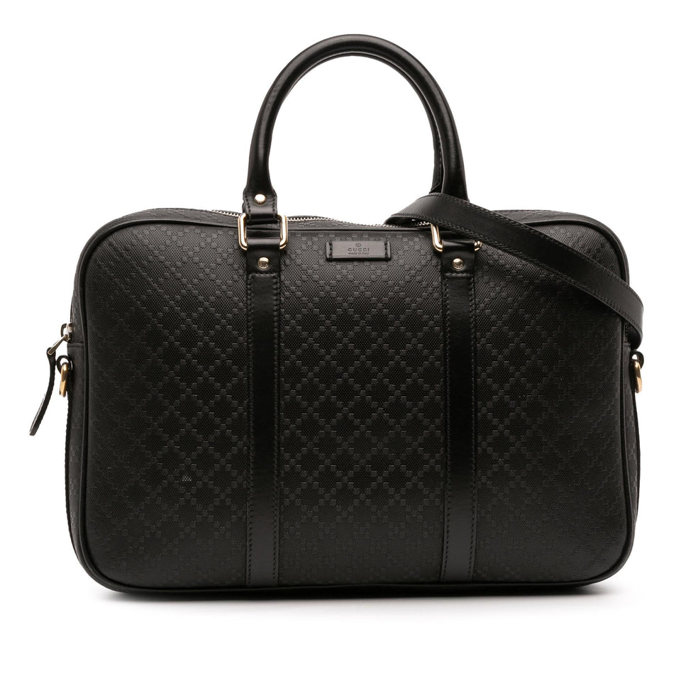 Gucci Medium Leather Diamante Bright Business Bag